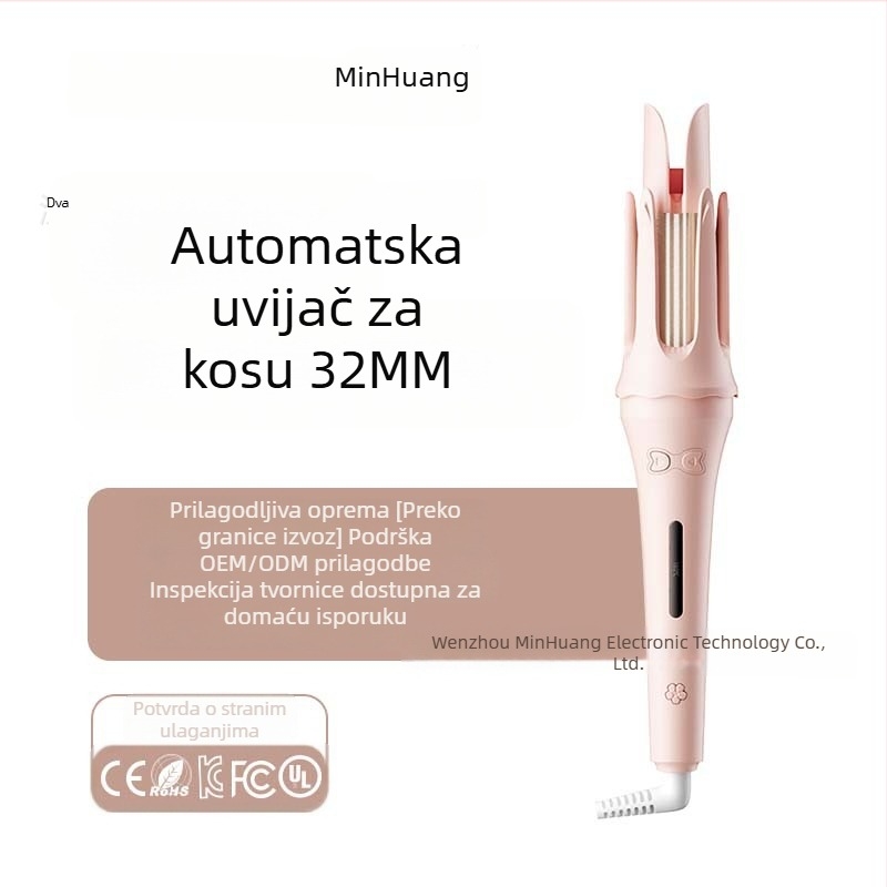 Uvijač za kosu s negativnim ionima, dizajn vodne valovitosti, keramičko premazivanje, 30W, 110–220V, kabelsko napajanje