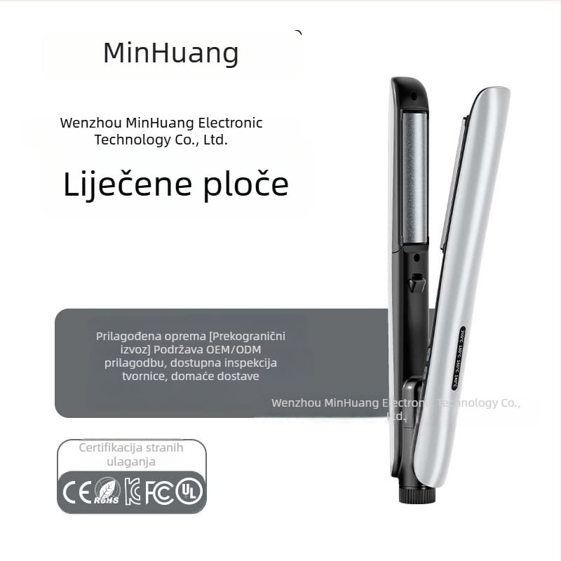 Stilizator za kosu i uvijač — zakrivljena površina, turmalin-keramičko grijanje, 15 razina kontrole temperature, 35W, 220V, CE certifikat