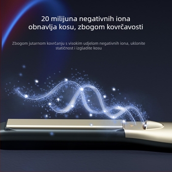 Dvostruko korištenje kovrčanja i ravnanja kose s keramičkom pločom 31 mm+, 25W, 220V, kabelsko napajanje, 3 razine temperature, kratke kose