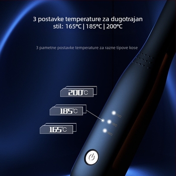 Dvostruko korištenje kovrčanja i ravnanja kose s keramičkom pločom 31 mm+, 25W, 220V, kabelsko napajanje, 3 razine temperature, kratke kose