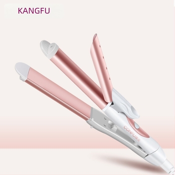 Koji dvostrano uvijač i ravnalo za kosu s titanijskim premazom, prilagodljiva temperatura, 42 W, 220 V