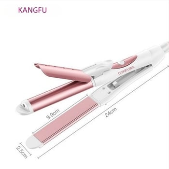 Koji dvostrano uvijač i ravnalo za kosu s titanijskim premazom, prilagodljiva temperatura, 42 W, 220 V