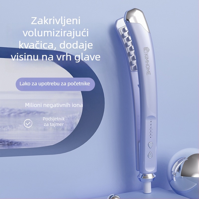 KIMHOME Trostruki alat za kosu s negativnim ionima, keramički grijani element, kabelsko napajanje 220V