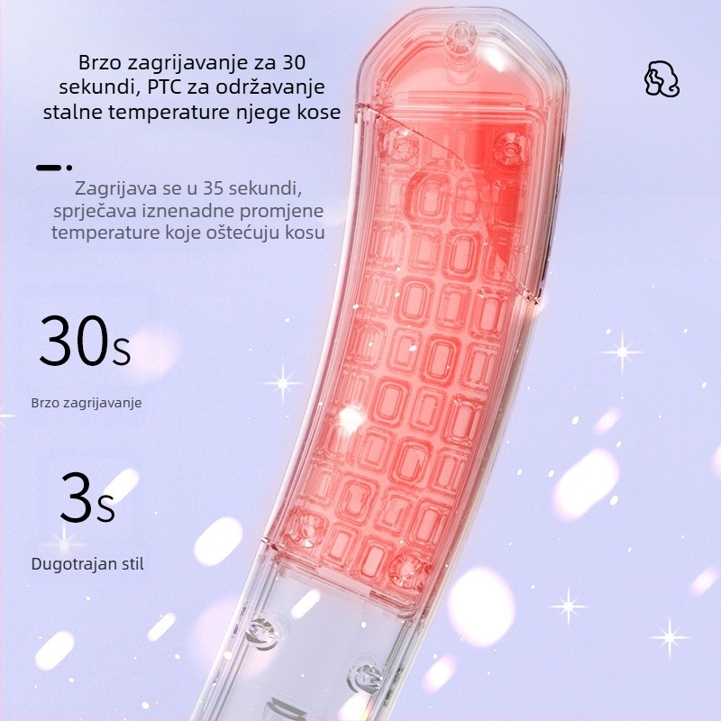 KIMHOME Trostruki alat za kosu s negativnim ionima, keramički grijani element, kabelsko napajanje 220V