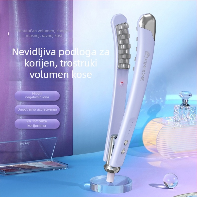 KIMHOME Trostruki alat za kosu s negativnim ionima, keramički grijani element, kabelsko napajanje 220V