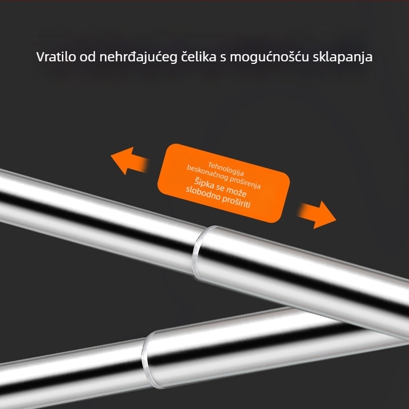 Stenska povlačna držač za ručnike od nehrđajućeg čelika, s tri razine, finopoliran, nosivost 25 kg