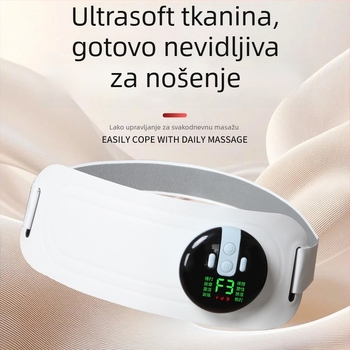 EMS pulsirajući pojas za masažu, USB napajanje, mehanička kontrola, toplinska kompresija, do 4 masazne glave, neprekidni prijenos