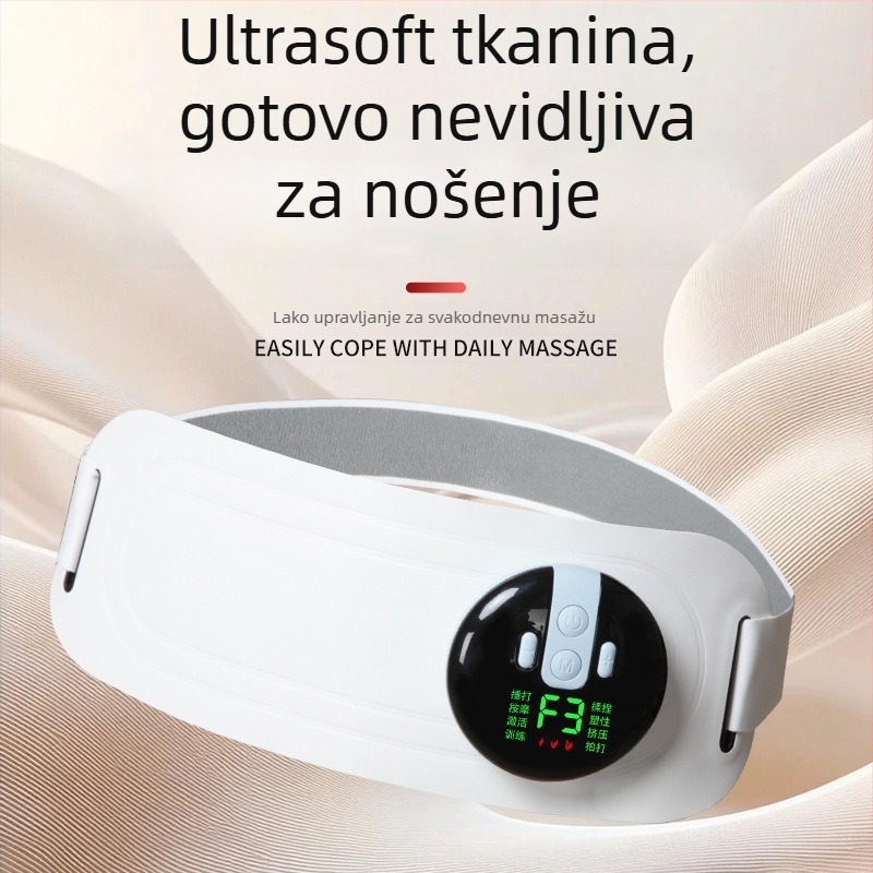 EMS pulsirajući pojas za masažu, USB napajanje, mehanička kontrola, toplinska kompresija, do 4 masazne glave, neprekidni prijenos