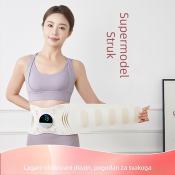 Domaći EMS masažni pojas s vibracijom i toplom kompresijom, USB napajanje, mehaničko upravljanje, 3. brzina, do 4 masažnih glava