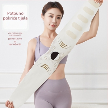 Domaći EMS masažni pojas s vibracijom i toplom kompresijom, USB napajanje, mehaničko upravljanje, 3. brzina, do 4 masažnih glava