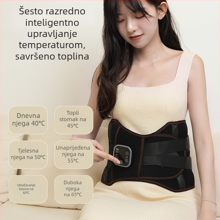 Bežični masažer za struk Hongzhi s grijanjem i toplinskim kompresom, vibracije, mehaničko upravljanje, do 4 glave za masažu