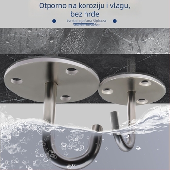 Kuka za strop od nehrđajućeg čelika za projekcijske zavjese, moderan minimalistički dizajn, nikl završna obrada, površina žičanim uzorkom — Jin Aoding