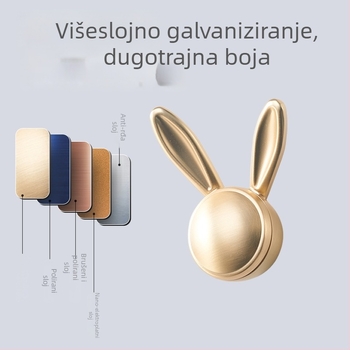 Kuka za odjeću u obliku zeca – cinkova legura, skandinavski stil, za ormar, premazano završno (cinkova legura; skandinavski stil; za ormar; premazano završno)