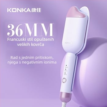 Konka Egg Roll uvijač za kosu s turmalinskom keramikom, promjer cijevi iznad 31 mm, 84W, 220V, 3 razine kontrole temperature