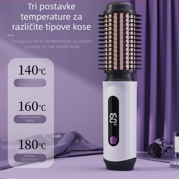 Višenamjenski alat za stiliziranje kose za kovrčanje i ravnanje, s turmalin keramičkim grijačem, promjerom elementa ispod 15 mm, AC napajanje, kompaktan i prijenosan