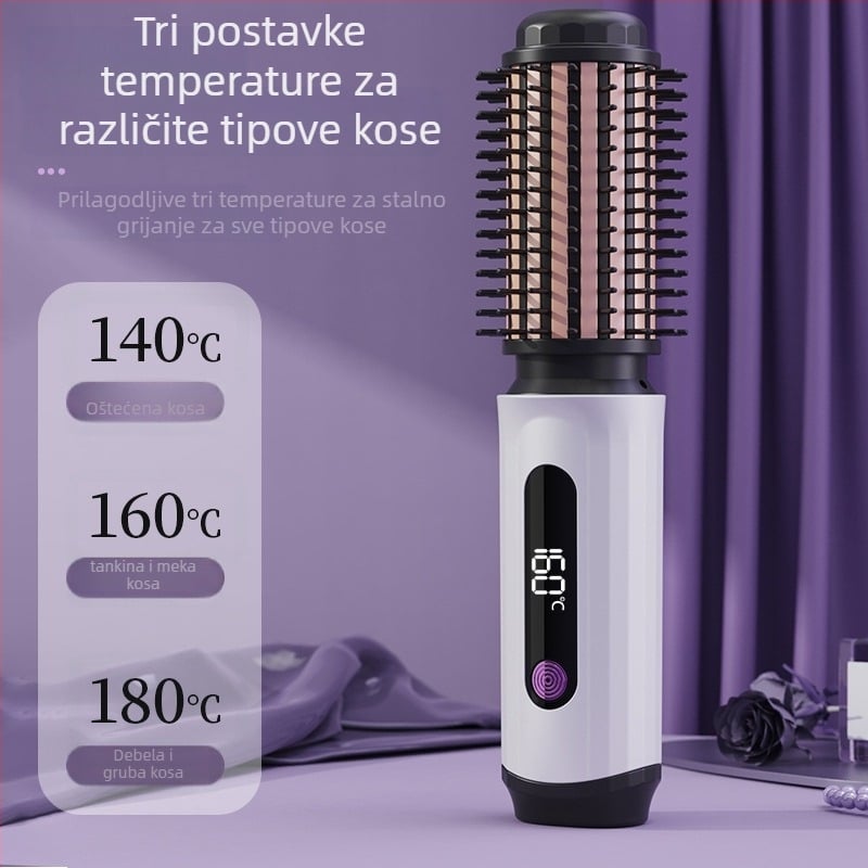 Višenamjenski alat za stiliziranje kose za kovrčanje i ravnanje, s turmalin keramičkim grijačem, promjerom elementa ispod 15 mm, AC napajanje, kompaktan i prijenosan