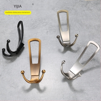 Kuka za kapute – dvostruki žlijeb, cinkova legura, model YG002, za ormar, moderni minimalistički stil