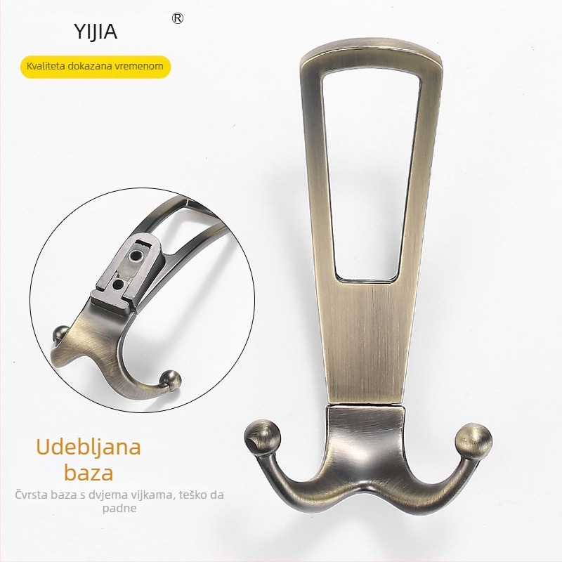 Kuka za kapute – dvostruki žlijeb, cinkova legura, model YG002, za ormar, moderni minimalistički stil