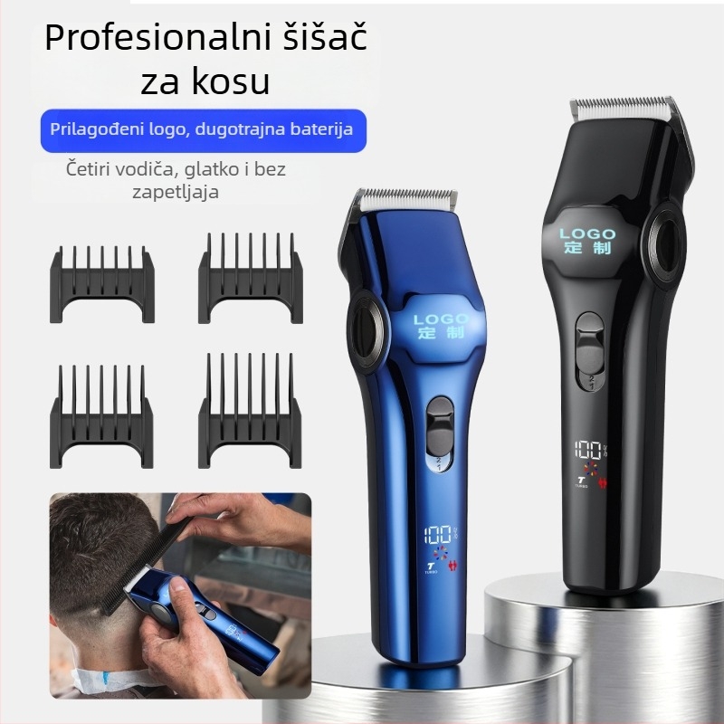 Profesionalni salon za podrezivanje kose s nožem od nehrđajućeg čelika, bez četkasti motor, napajanje baterijom, ugrađena baterija 500–800 mAh, tihi rad 36–45 dB