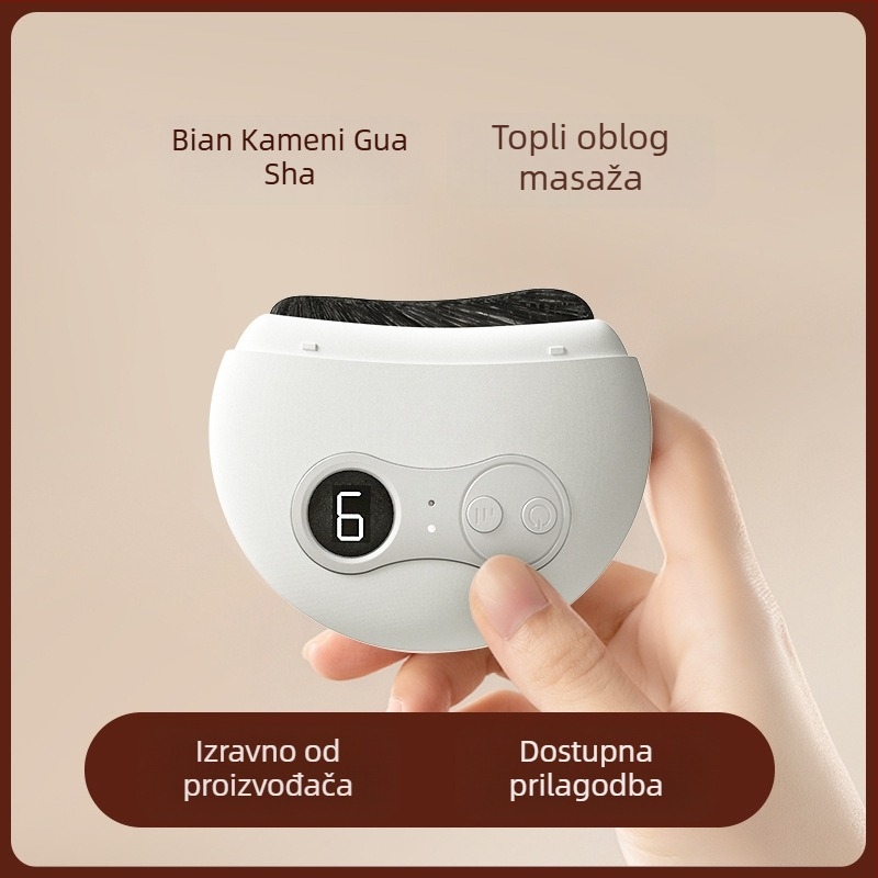 GS-03 Električni gua sha masažer za lice, punjivi, 4 brzine, temperatura 36–47°C, ABS