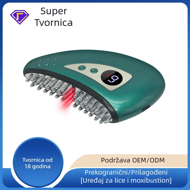 Električno masažno uređaj s toplinskom terapijom i moksibuzijom, USB napajanje, 4 brzine, do 45°C, ABS kućište