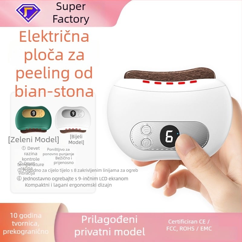 Bianstone alat za guljenje lica – lifting lica, otvaranje meridijana, USB električna ploča, model MC-003, materijal: Bianstone, temperatura 45–55°C