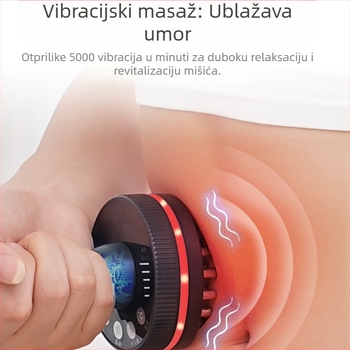 Električni masažni alat za meridijane s gua sha četkom, model JL-102, punjivi, baterija 2000 mAh, kontrola temperature 0–55°C, ABS kućište