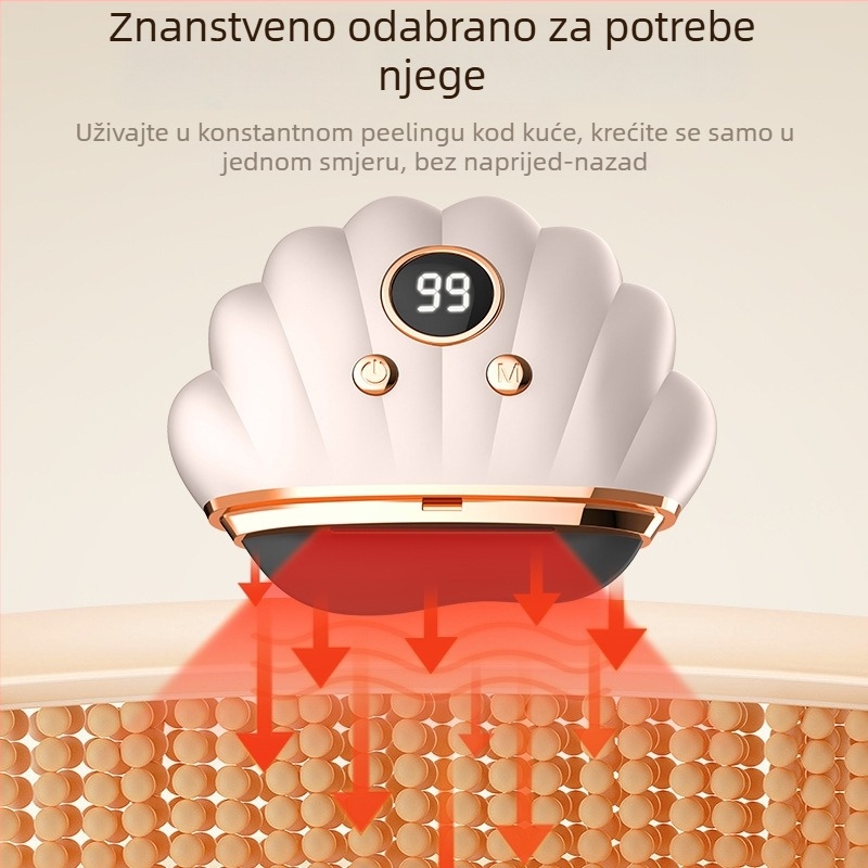 Električni masažni uređaj za lice s grijanjem i vibracijom, USB napajanje, 3 brzine, ABS kućište, baterija 500 mAh