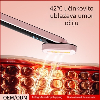 Uređaj za njegu očiju s EMS mikrostrujom, toplim kompresom i liftingom, ugrađena baterija 300–500 mAh, IPX7 vodootporan