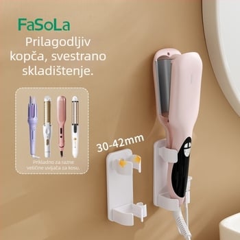 Zidni držač za uvijač – bez bušenja, kupaonica, plastični