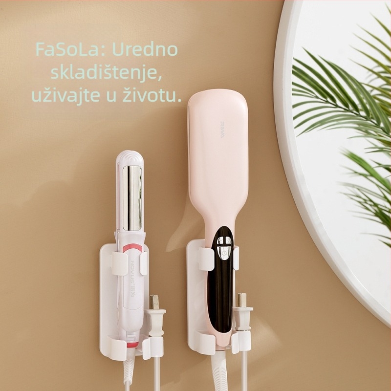 Zidni držač za uvijač – bez bušenja, kupaonica, plastični