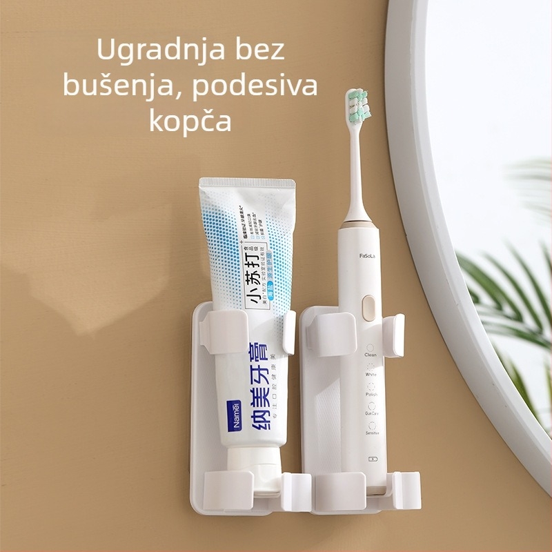 Zidni držač za uvijač – bez bušenja, kupaonica, plastični