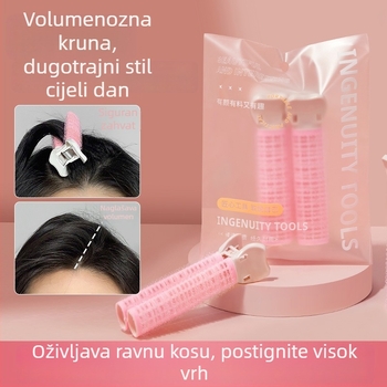 Gecomo samoljepljive uvijačice za kosu, plastične/smolne cijevi za kovrče, pahuljaste kovrče uz nevidljivo pričvršćivanje