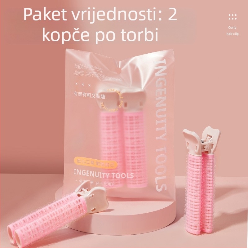 Gecomo samoljepljive uvijačice za kosu, plastične/smolne cijevi za kovrče, pahuljaste kovrče uz nevidljivo pričvršćivanje