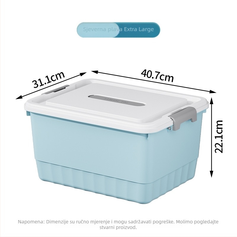 PP plastična kutija za skladištenje, višenamjenski prašini otporan organizator, prenosno za donje rublje, odjeću, igračke, kozmetiku