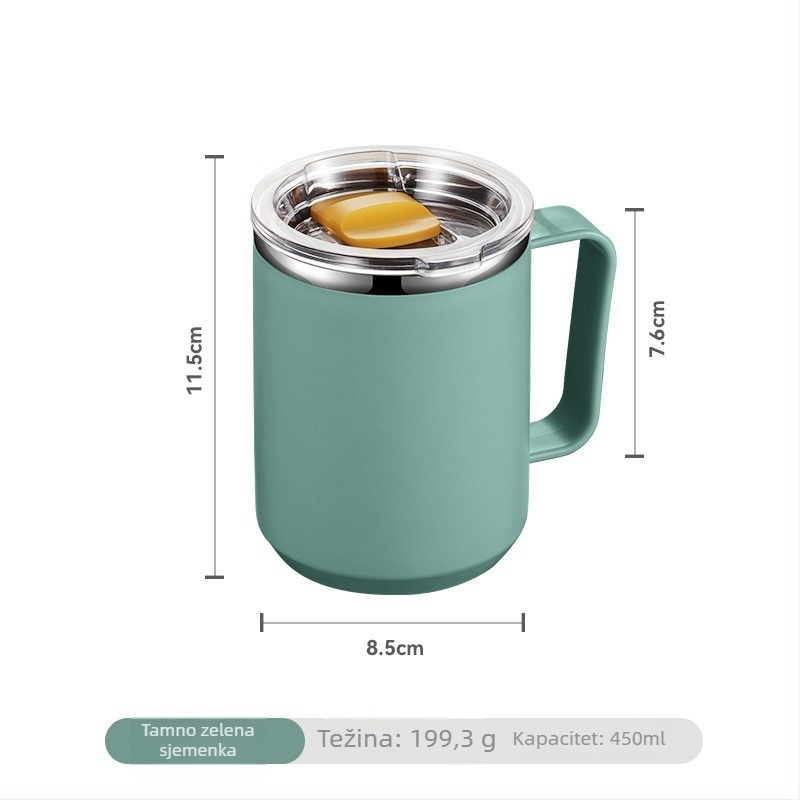 SEAL LOCK 304 nehrđajući čelik šalice s ručkom i poklopcem, INS stil