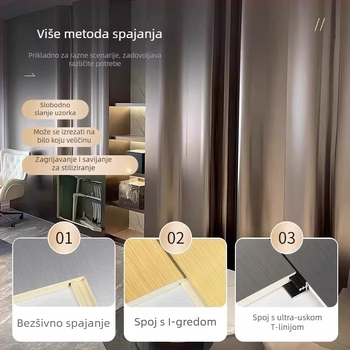 PVC zidni panel, ravni, novi kineski stil, indeks zvučne izolacije 001, toplinska vodljivost 001