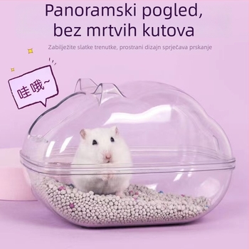 Kupaća posuda za hrčka s dvostrukom namjenom i vanjskim dodatkom