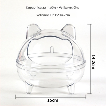 Kupaća posuda za hrčka s dvostrukom namjenom i vanjskim dodatkom