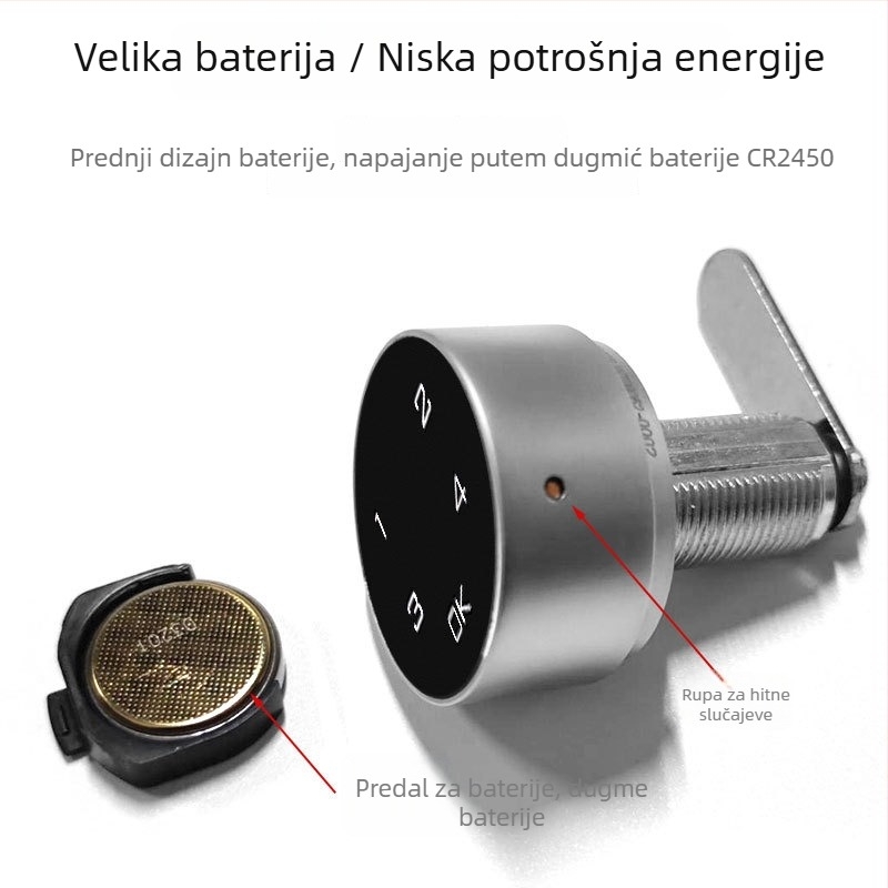 Brava od cinkovog legura M-1610 za poštanske sandučiće, arhivske ormariće i ormariće – moderni minimalistički dizajn