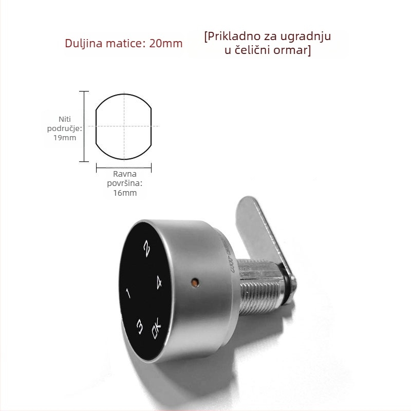 Brava od cinkovog legura M-1610 za poštanske sandučiće, arhivske ormariće i ormariće – moderni minimalistički dizajn
