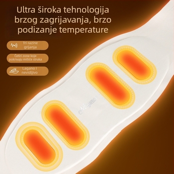 Grijajući pojas za struk s USB napajanjem, terapija mikrostrujom toplinom, 3. brzina, mehaničko upravljanje