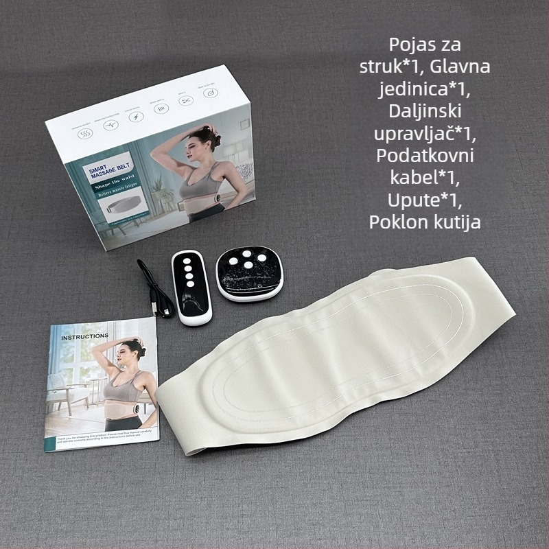Grijajući pojas za struk s USB napajanjem, terapija mikrostrujom toplinom, 3. brzina, mehaničko upravljanje