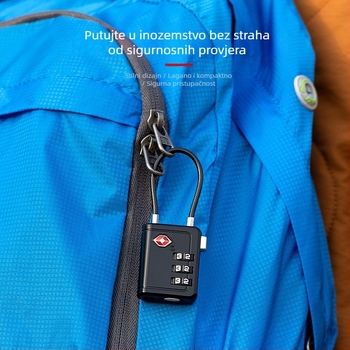 Simplicity TSA brava za prtljagu sa 4-znamenkastom kombinacijom, cinkova legura, model 23221