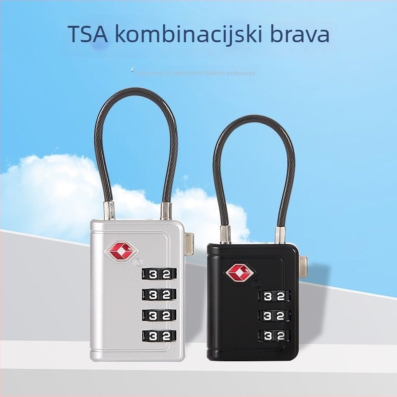 Simplicity TSA brava za prtljagu sa 4-znamenkastom kombinacijom, cinkova legura, model 23221