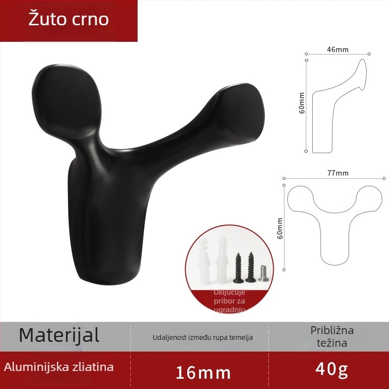 Vješalica za odjeću u obliku jelenjeg rogova od aluminijske legure, marka Gute Batch, model 001, stil Light Luxury