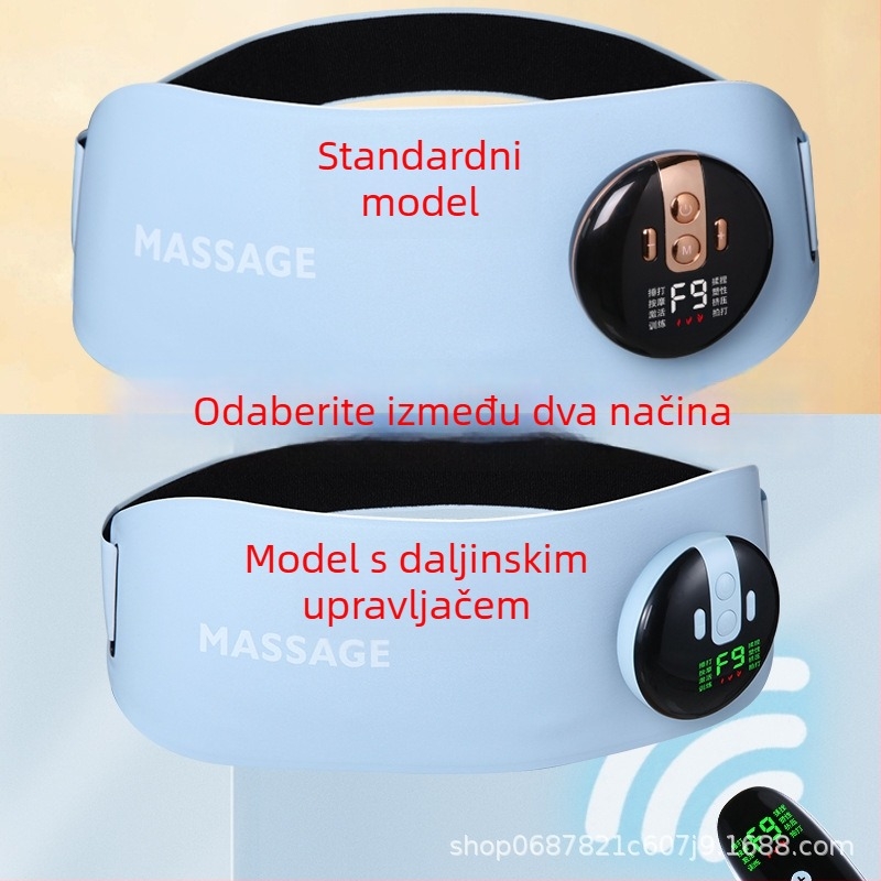 EMS vibracijski masažni pojas s grijanjem, 4 masažne glave, neprekidno podešavanje brzine, način napajanja putem punjenja