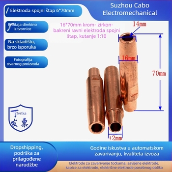 Glava za točkasto zavarivanje, krom-zirkonij bakar, model C18150, radna temperatura 400°C, zavarni napon 20000 A