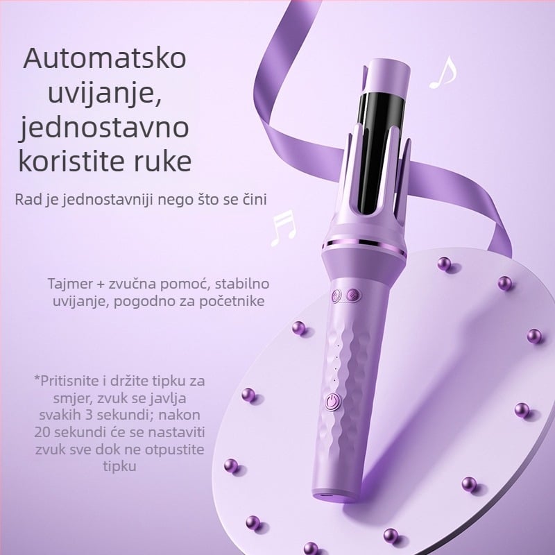 Automatski uvijač za kosu, bežično napajanje s Li-ion baterijom, keramički premaz, kućište od ABS-nylon, 35W, 220V