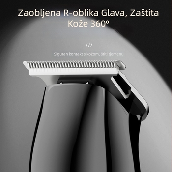 Električna mašinica za šišanje kose, 5 brzina, ugrađena baterija 1200–2000 mAh, odvojiva i periva oštrica od nehrđajućeg čelika, digitalni prikaz